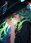 Leonardo_Anime_XL_green_haired_witch_with_cursed_body_2